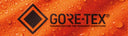 GORE-TEX logo with bold black text and red diagonal stripe on white background