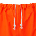 High visibility orange workwear waistband with white drawcord detail