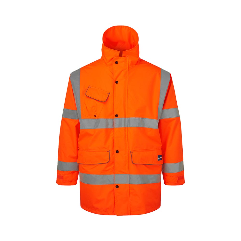 Multipocket Blouson Orange Technical Fabric