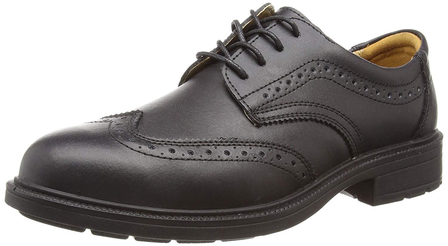 brogue safety shoes brown