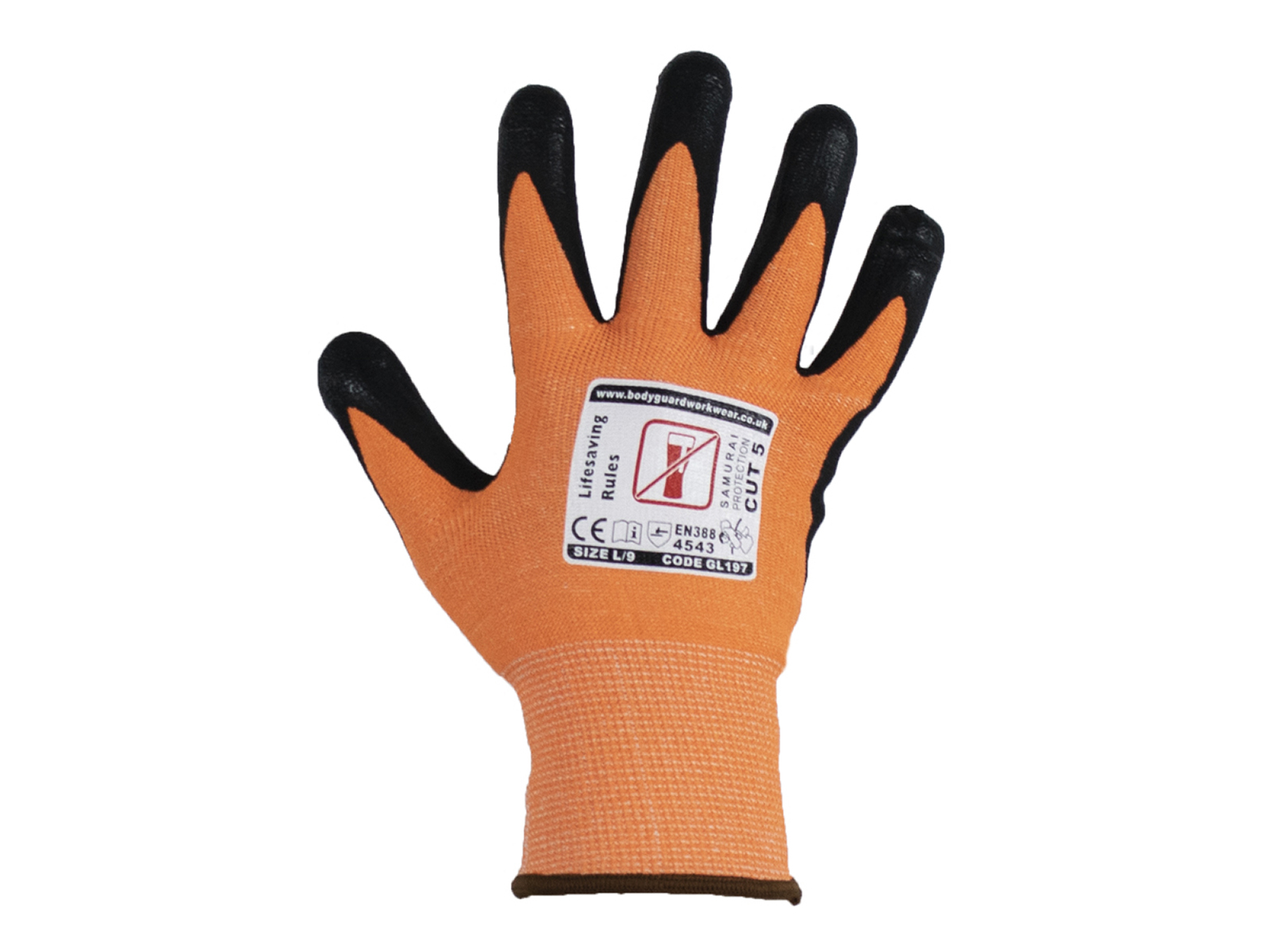 Samurai Safety Glove With Touch Screen Technology Bodyguard Workwear