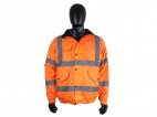 Orange Waterproof Bomber Jacket w/ Elasticated cuffs & Concealed hood