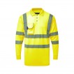 Long Sleeve Polo Shirt w/ Soft Under Arm Ventilation & Soft Ribbed Cuff