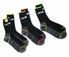 JCB 3 Pack Hi-vis Boot Sock