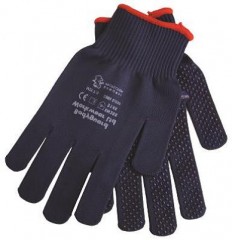 BG Navy Fast Grip Dotted Gloves w/ Soft breathable construction