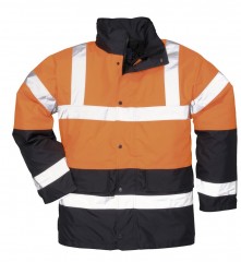 Two-tone waterproof jacket w/ Fully taped seams & Quilt lined