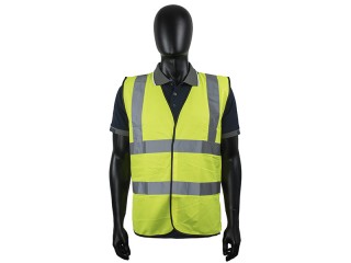 Yellow High Vis Vest W/ High Quality Reflective Tape