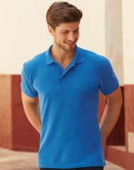 Fruit Of The Loom 65/35 Heavyweight Pique Polo T shirt w/ self-coloured buttons