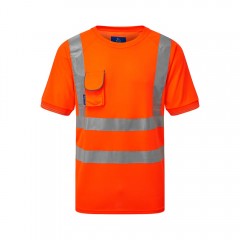 Rail Hi Vis T-Shirt w/ Special Birdseye breathable fabric & Under arm ventilation 