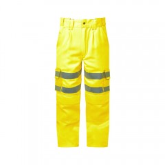 Yellow Hi Vis Cargo Work Trousers