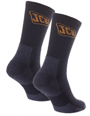 JCB Work Socks(3pk) 6-11 One Size-Black