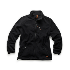 Scruffs Worker Fleece Jacket Black w/ Elasticated cuffs