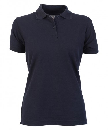 Ladies Fitted Pique Polo Shirt w/ Flattering Shape For Ladies