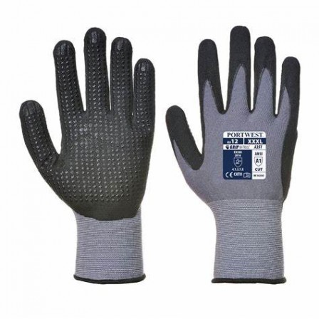 DermiFlex Plus Glove - PU/Nitrile Foam Dotted Glove