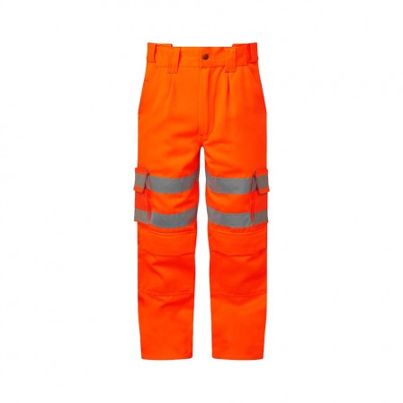 Rail Cargo Work Trousers w/ Elasticated flexi waist system & Rear cargo pockets 