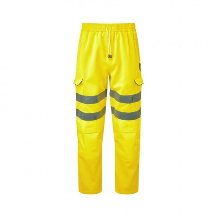 Yellow High Viz jogging bottoms w/ Fully Elasticated Waist & Drawcord