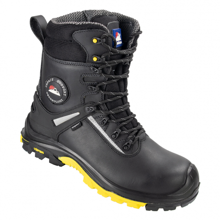 HIMALAYAN Black Leather Safety Combat Boot